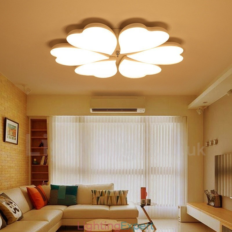 6 Light Modern Contemporary Integrated Metal Flush Mount Light