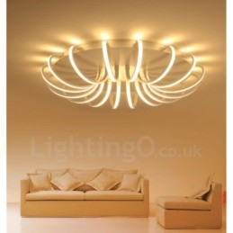 Modern Contemporary Integrated Metal Flush Mount Light
