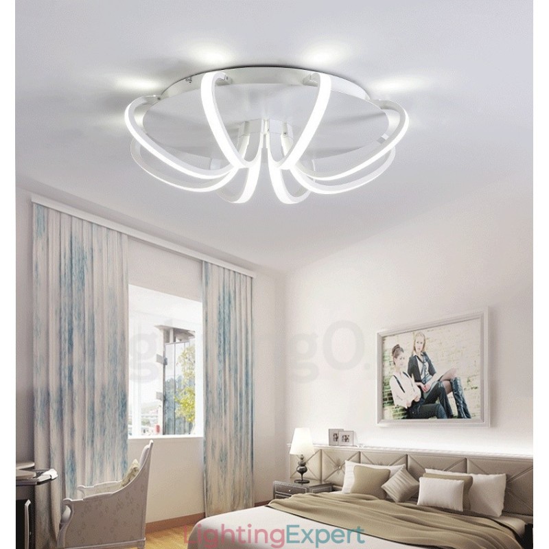 Modern Contemporary Integrated Metal Flush Mount Light