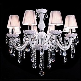 6 Lights Luxury Crystal Chandelier White Color K9 Crystal Chandelier