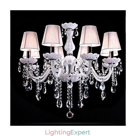 6 Lights Luxury Crystal Chandelier White Color K9 Crystal Chandelier 6 Lights Luxury Crystal Chandelier White Color K9 Crystal Chandelier