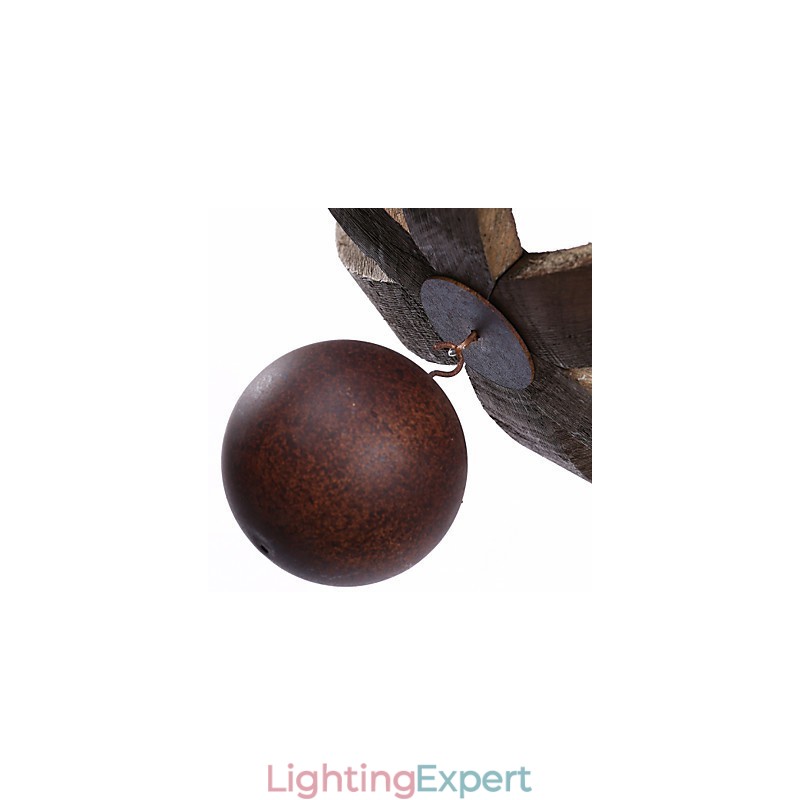 Vintage Amercian Rustic Wooden Pendant Winerel Chandelier Lamp Liviing and Lamp