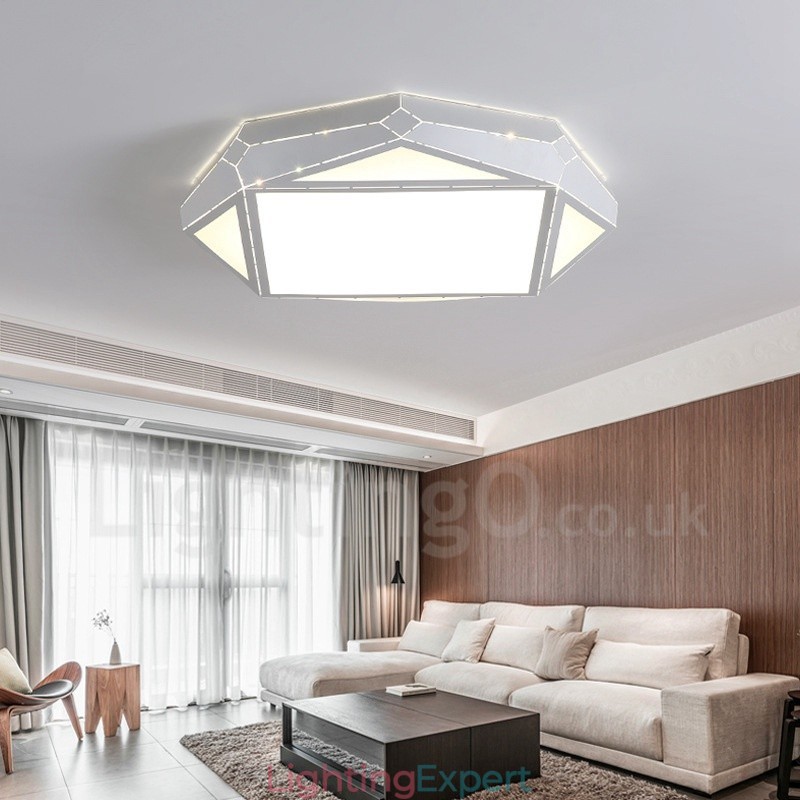 Modern Contemporary Integrated Metal Flush Mount Light
