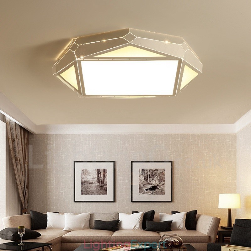 Modern Contemporary Integrated Metal Flush Mount Light