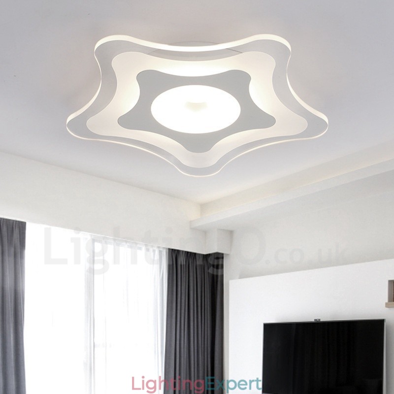 Modern Contemporary Integrated Metal Flush Mount Light