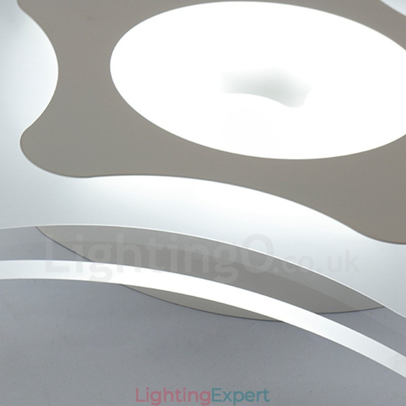Modern Contemporary Integrated Metal Flush Mount Light