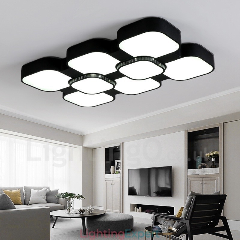 Modern Contemporary Integrated Metal Flush Mount Light