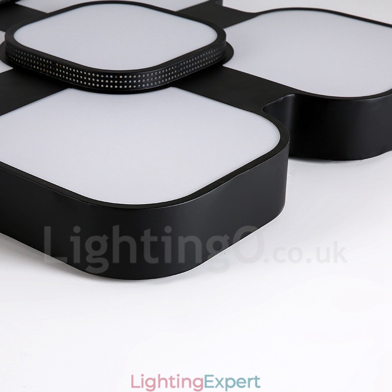 Modern Contemporary Integrated Metal Flush Mount Light