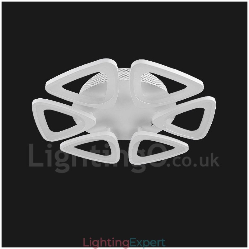 6 Light Modern Contemporary Integrated Flush Mount Light