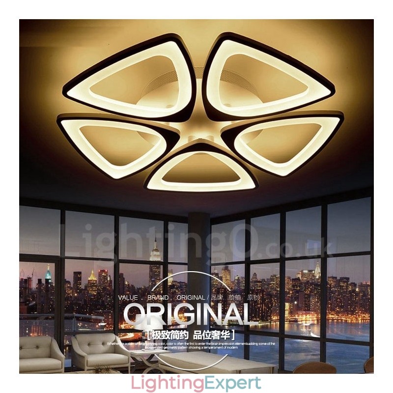 5 Light Modern Contemporary Integrated Flush Mount Light
