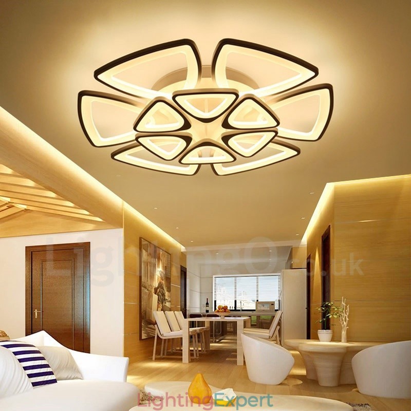 12 Light Modern Contemporary Integrated Flush Mount Light