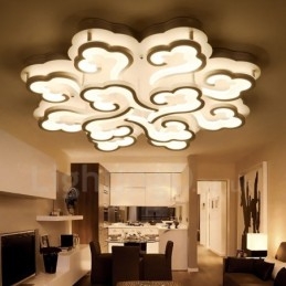 12 Light Modern Contemporary Integrated 1Flush Mount Light