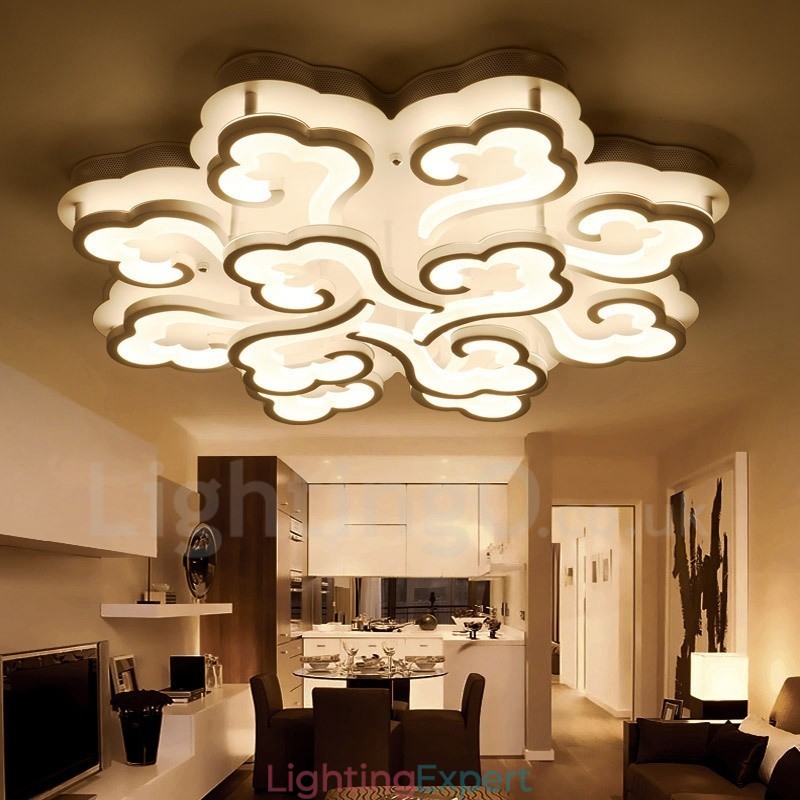12 Light Modern Contemporary Integrated 1Flush Mount Light