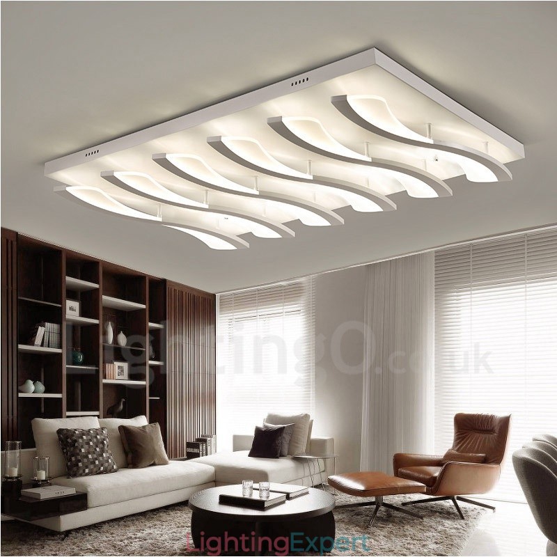 6 Light Modern Contemporary Integrated Flush Mount Light