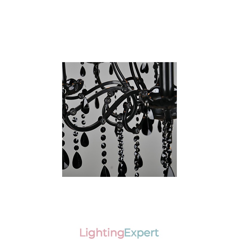 Chandelier Crystal Modern Contemporary Crystal 10 Light Metal