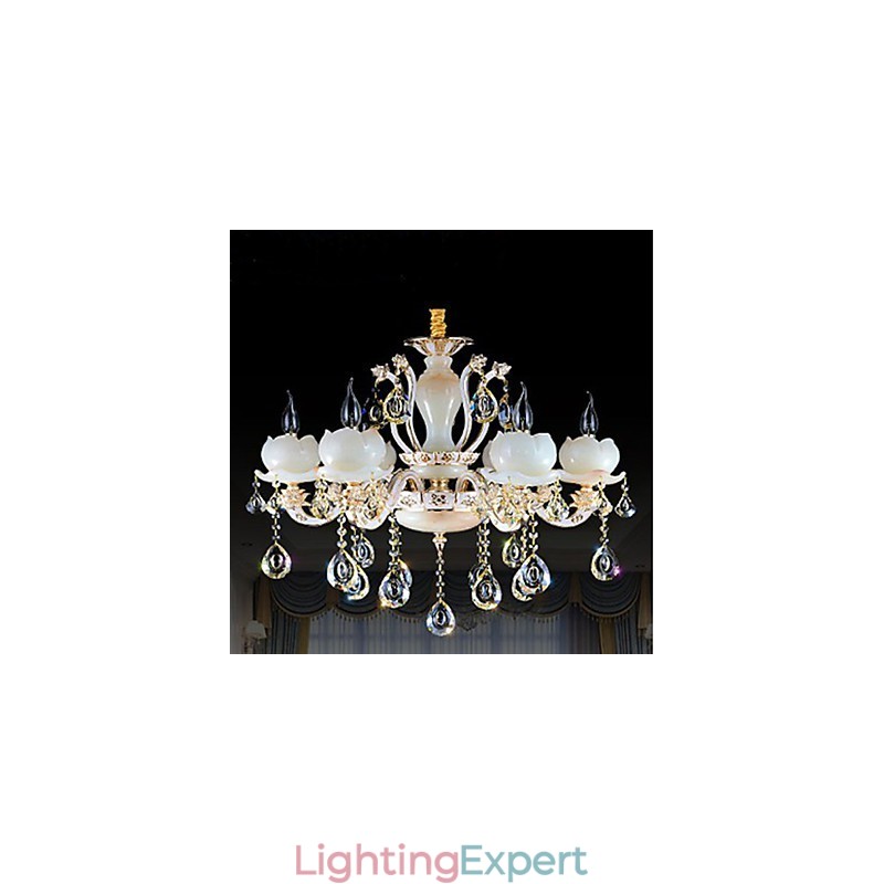 Luxury European Style Zinc Alloy Jade Crystal Pendant