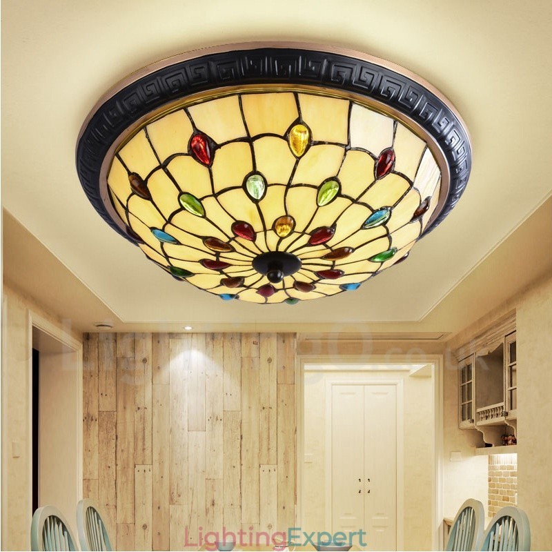 Mediterranean Style Integrated Flush Mount Light