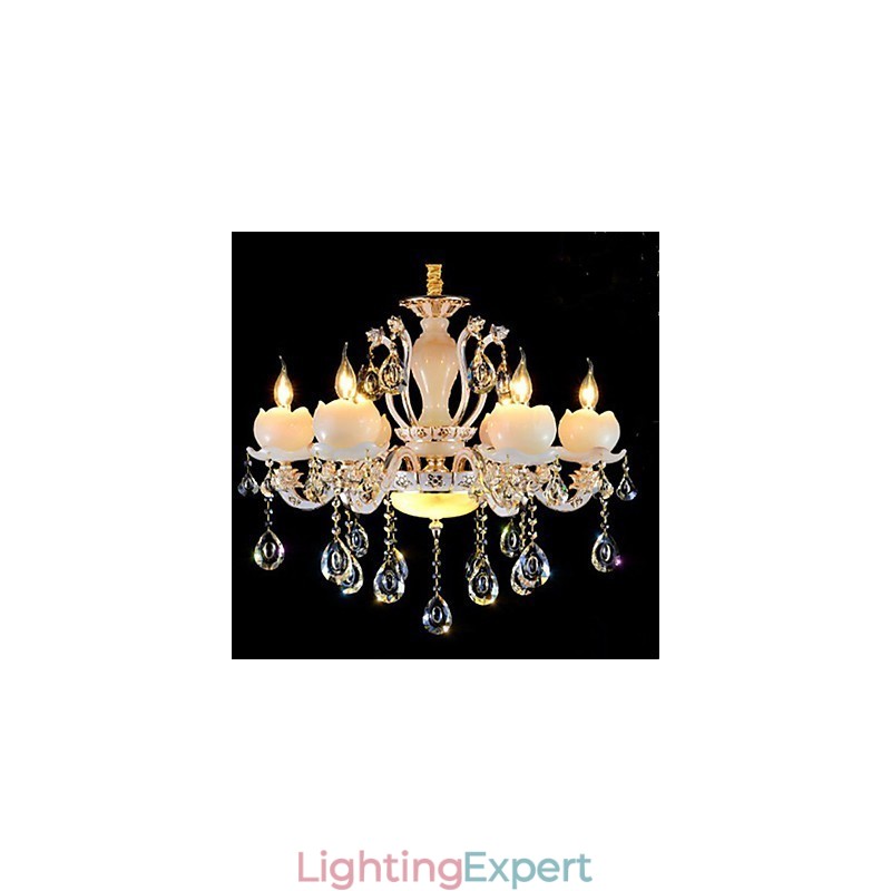 Luxury European Style Zinc Alloy Jade Crystal Pendant
