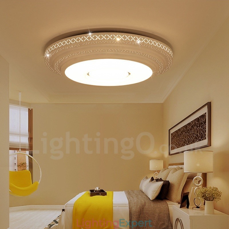 Modern Contemporary Integrated Metal Flush Mount Light