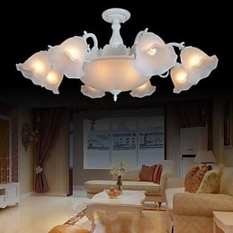 Flush Mount White European Retro Classic
