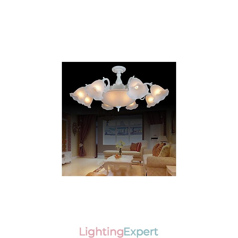 Flush Mount White European Retro Classic