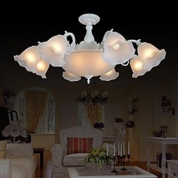 Flush Mount White European Retro Classic