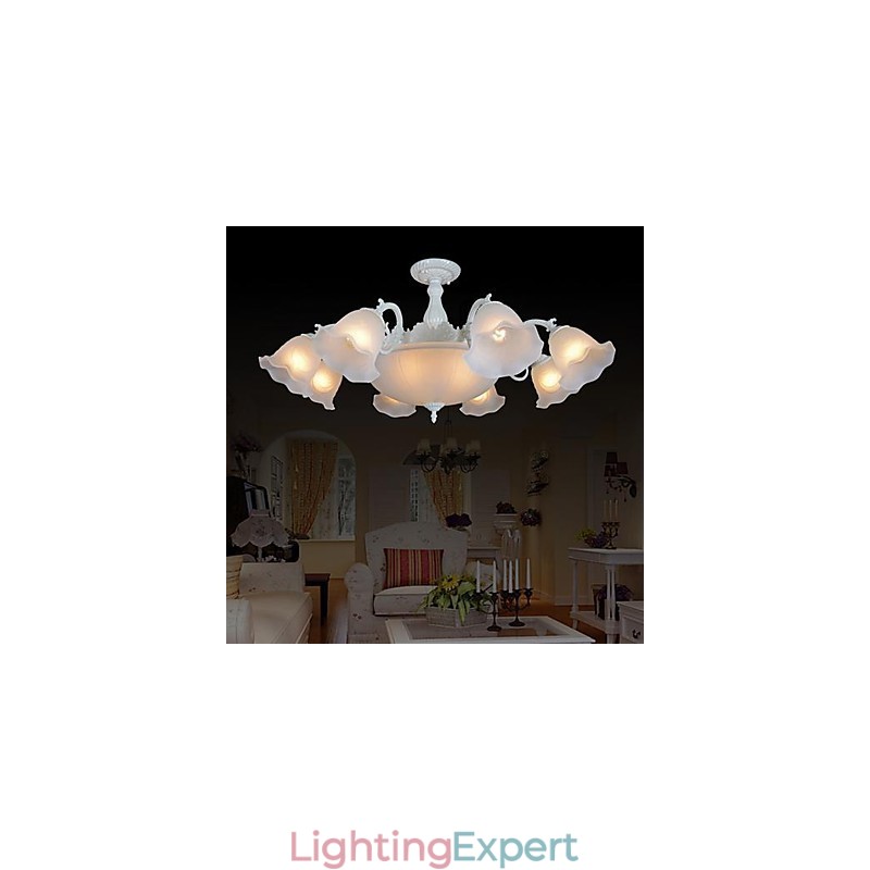 Flush Mount White European Retro Classic