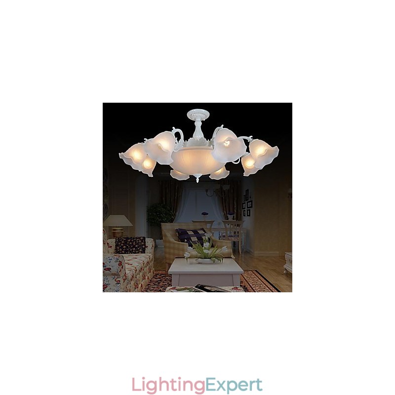 Flush Mount White European Retro Classic