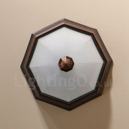Rustic Lodge Integrated Flush Mount Light