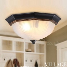 Rustic Lodge Integrated Flush Mount Light