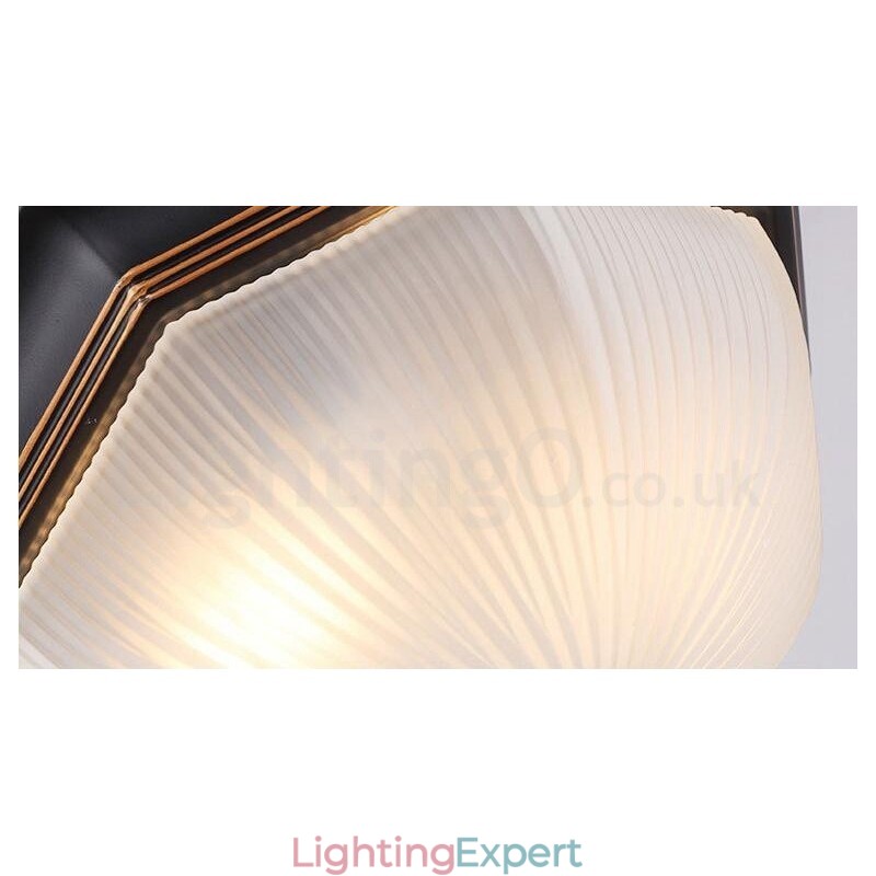 Rustic Lodge Integrated Flush Mount Light