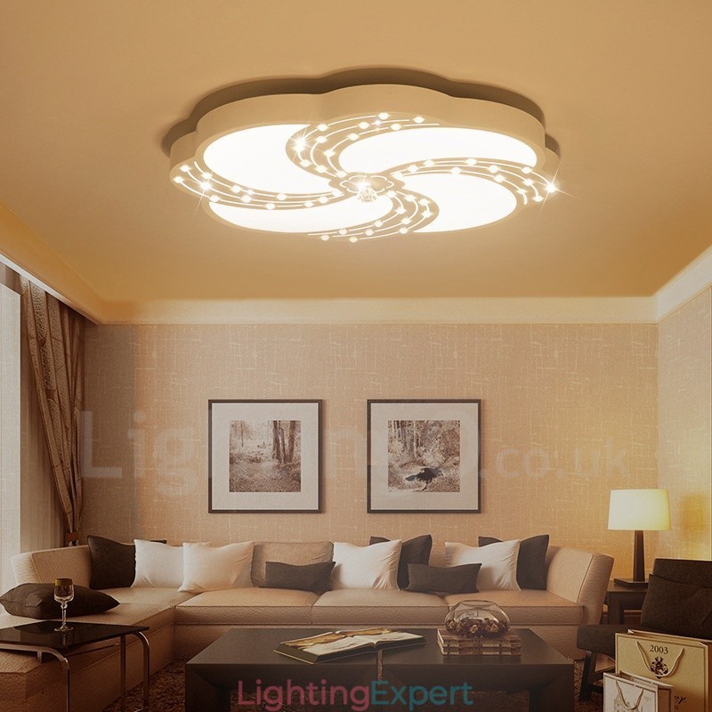 Modern Contemporary Integrated Metal Flush Mount Light