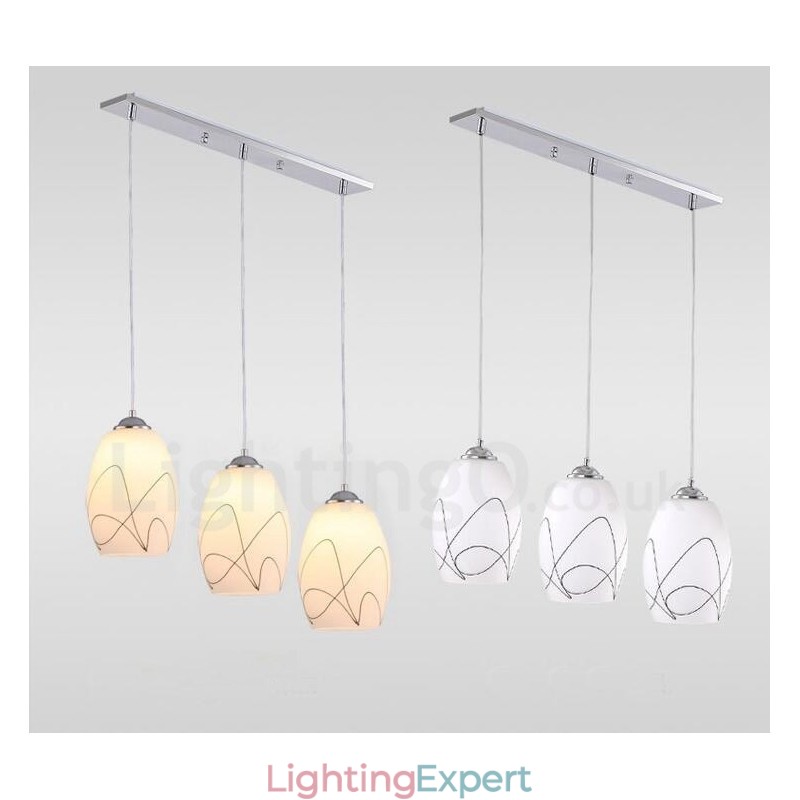 3 Light Modern Contemporary Integrated Metal Pendant Light