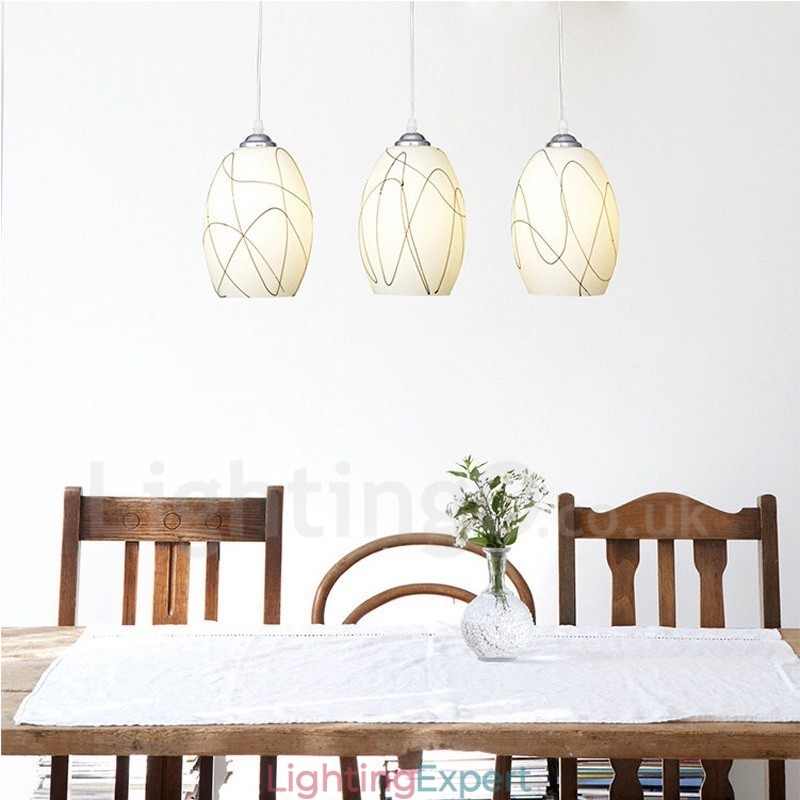 3 Light Modern Contemporary Integrated Metal Pendant Light