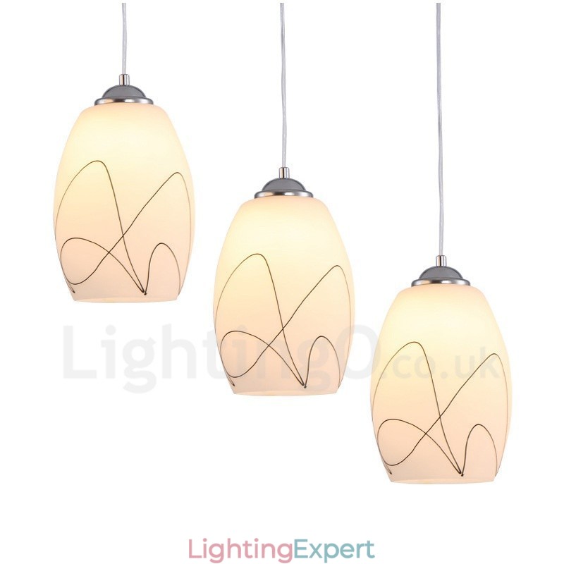 3 Light Modern Contemporary Integrated Metal Pendant Light