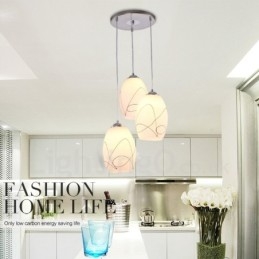 3 Light Modern Contemporary Integrated Metal Pendant Light