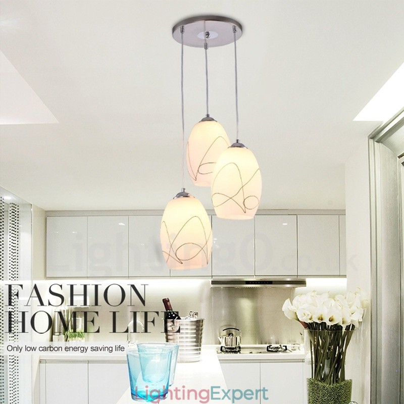 3 Light Modern Contemporary Integrated Metal Pendant Light