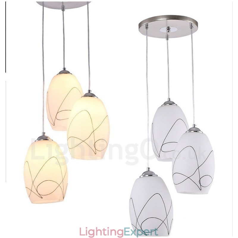3 Light Modern Contemporary Integrated Metal Pendant Light