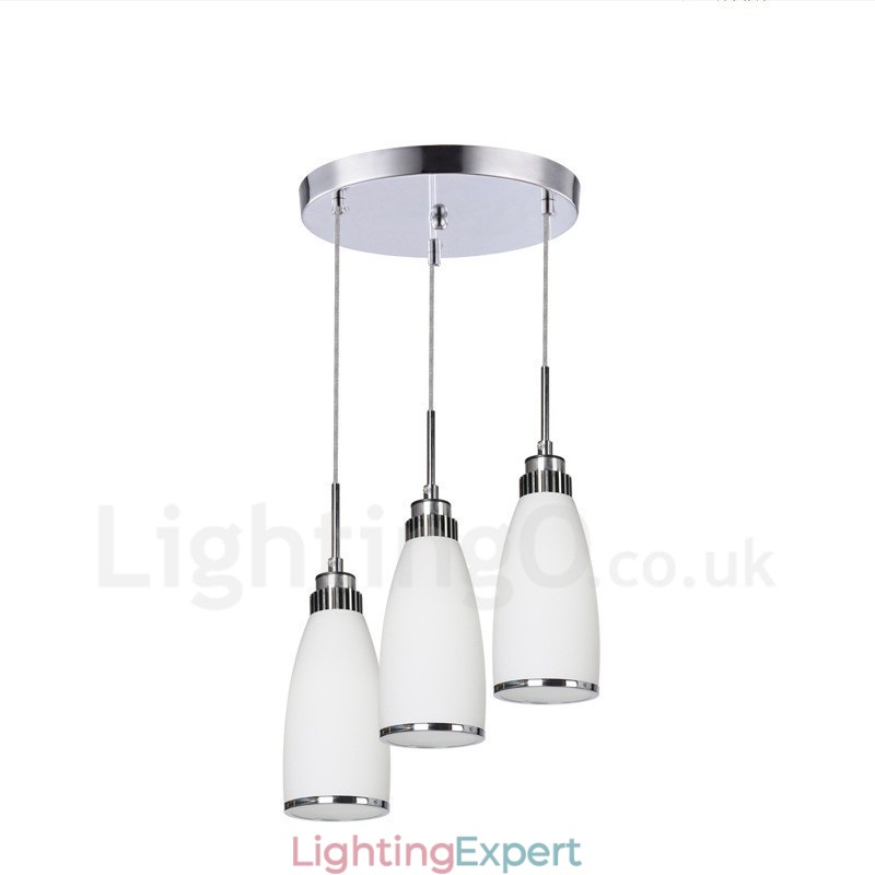 3 Light Modern Contemporary Integrated Metal Pendant Light