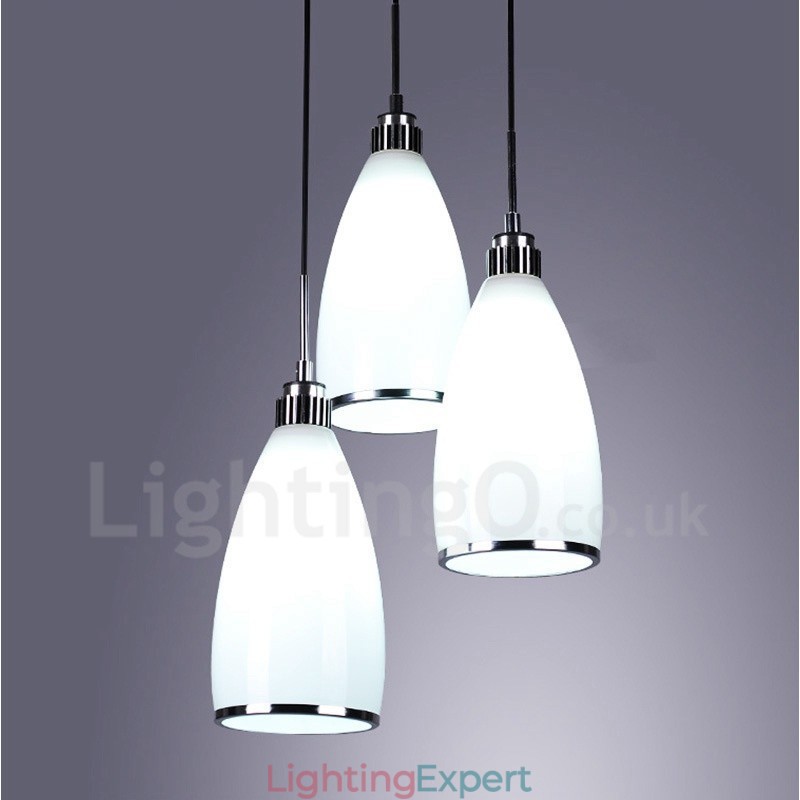 3 Light Modern Contemporary Integrated Metal Pendant Light