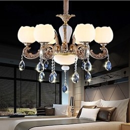 European style crystal pendant creative Korean American style zinc alloy Garden lights