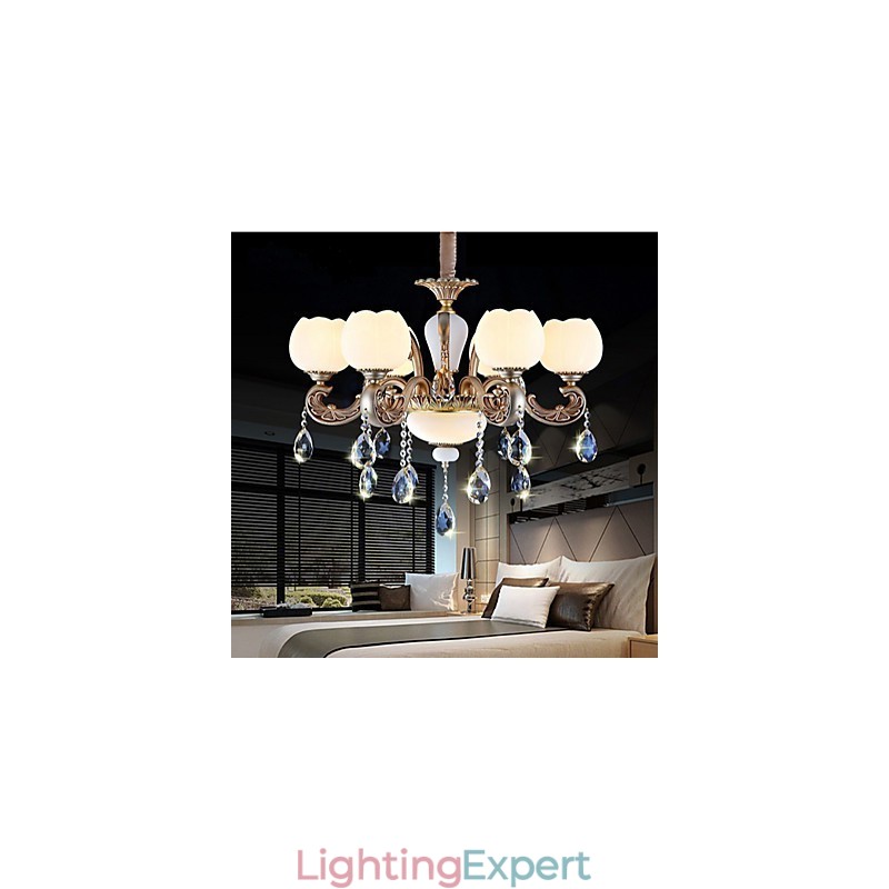 European style crystal pendant creative Korean American style zinc alloy Garden lights