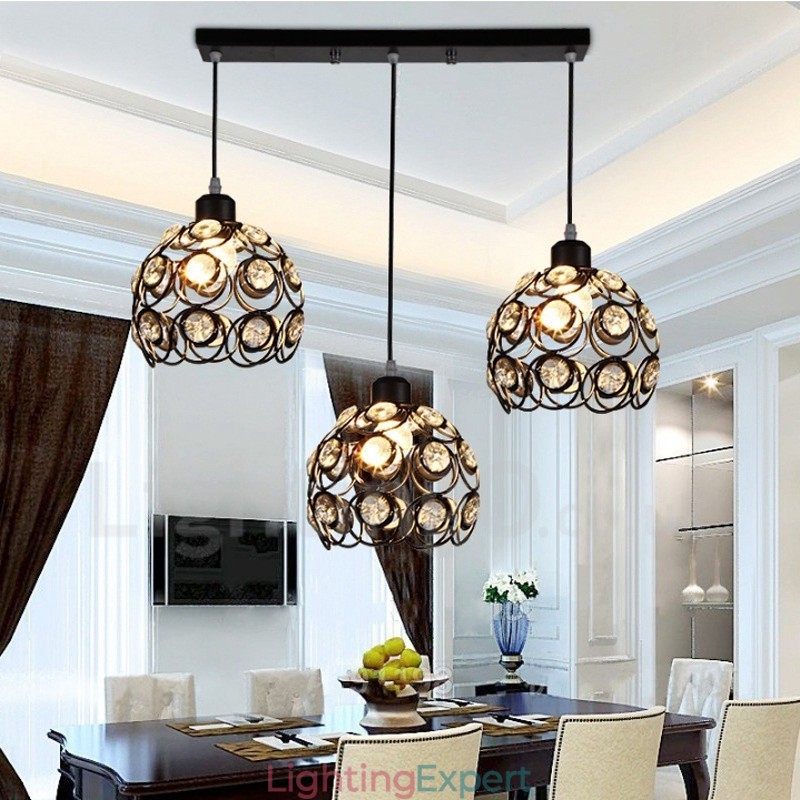 3 Light Rustic Lodge Integrated Pendant Light