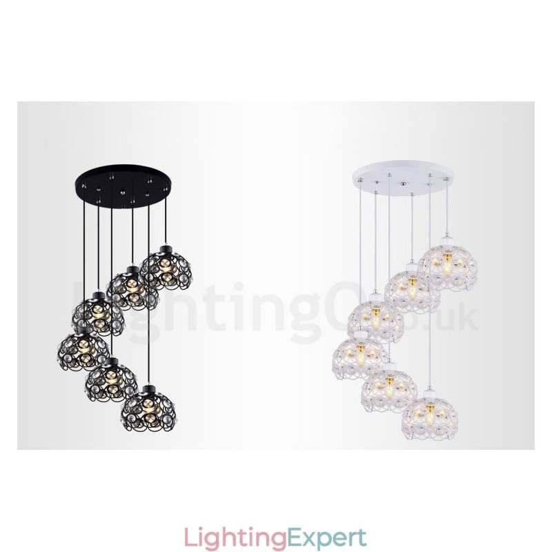 6 Light Rustic Lodge Integrated Pendant Light