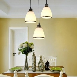3 Light Rustic Lodge Integrated Metal Pendant Light