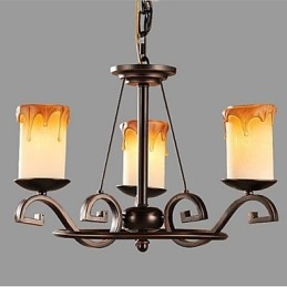Study The Antique Candle lamp Iron Chandelier