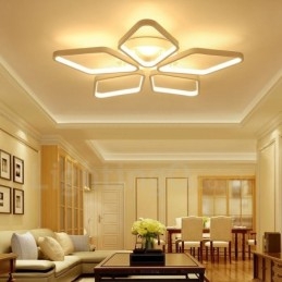 5 Light Modern Contemporary Integrated Metal Flush Mount Light
