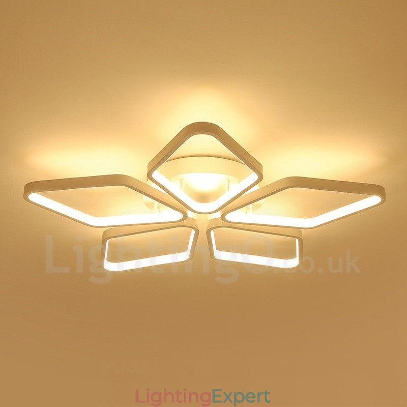 5 Light Modern Contemporary Integrated Metal Flush Mount Light