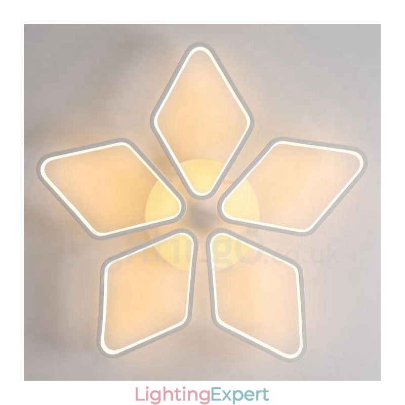 5 Light Modern Contemporary Integrated Metal Flush Mount Light