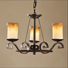 Study The Antique Candle lamp Iron Chandelier